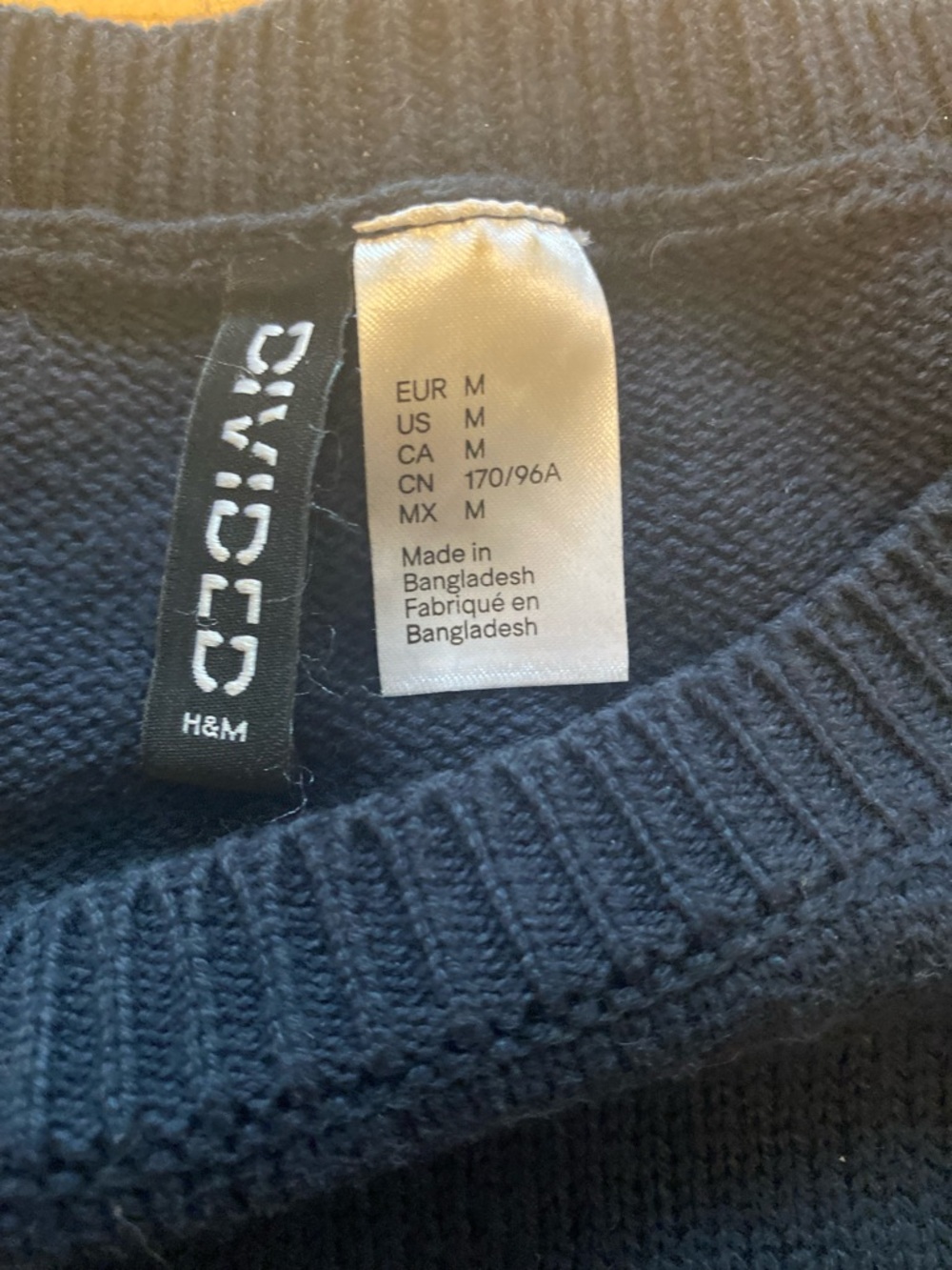 H&M Embroidered Floral Cottagecore Jumper Navy Blue Size Medium - Picture 8 of 8